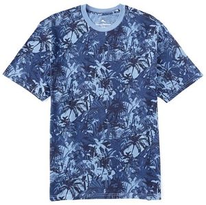 Tommy Bahama Camo indigo blue crew neck t shirt New organic cotton like new